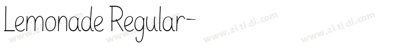 Lemonade Regular字体转换